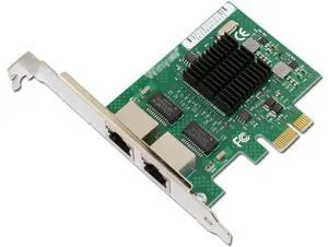 E575T2 Dual-port PCI-E X1 Gigabit Ethernet Network Card 10/100/1000Mbps LAN Adapter Controller Wired intel 82575 E1G42ET E575T2 Dual-port PCI-E X1 Gigabit Ethernet Network Card 10/100/1000Mbps LAN Adapter Controller Wired intel 82575 E1G42ET