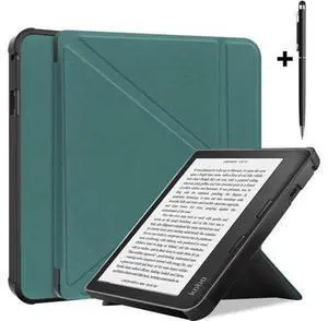 Slim Case for Kobo Sage 2021 Release - Soft TPU Protective Back Cover with Auto Wake/Sleep for 8 inch Kobo Sage eReader Dark Green Slim Case for Kobo Sage 2021 Release - Soft TPU Protective Back Cover with Auto Wake/Sleep for 8 inch Kobo Sage eReader Dark Green