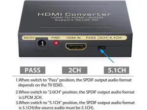 4K HDMI Audio Extractor V1.4 HDMI to HDMI + Optical TOSLINK SPDIF + Analog RCA L/R Stereo Audio Video Spiltter Adapter Converter for Apple TV Blu-ray Player 4K HDMI Audio Extractor V1.4 HDMI to HDMI + Optical TOSLINK SPDIF + Analog RCA L/R Stereo Audio Video Spiltter Adapter Converter for Apple TV Blu-ray Player