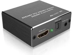 HDMI Audio Extractor Converter HDMI to Optical Toslink SPDIF with 1M HDMI 1.4 Cable and 3.5mm Stereo Audio Splitter Adapter Support 4K x 2K 3D HDMI Audio Extractor Converter HDMI to Optical Toslink SPDIF with 1M HDMI 1.4 Cable and 3.5mm Stereo Audio Splitter Adapter Support 4K x 2K 3D
