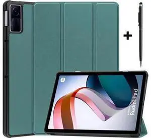 Case for Xiaomi Redmi Pad 10.61 inch 2022, Tri fold Slim Auto Wake Lightweight Hard Shell Smart Protective Stand Cover with Universal Stylus Pen Dark Green Case for Xiaomi Redmi Pad 10.61 inch 2022, Tri fold Slim Auto Wake Lightweight Hard Shell Smart Protective Stand Cover with Universal Stylus Pen Dark Green