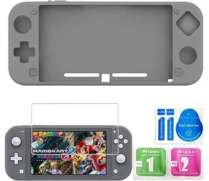 Silicone Case for Nintendo Switch Lite Soft Cover for Nintendo Switch Lite with Tempered Glass Screen Protector Silicone Case for Nintendo Switch Lite Soft Cover for Nintendo Switch Lite with Tempered Glass Screen Protector