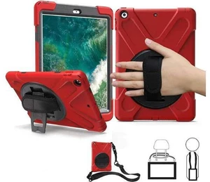iPad Air 1st Genearton Case for Kids 2013 | iPad Air First Generation Case Rugged Shockproof | Three Layer Durable Case with Stand Hand Shoulder Strap for iPad Air 1 A1474 A1475 A1476 Red iPad Air 1st Genearton Case for Kids 2013 | iPad Air First Generation Case Rugged Shockproof | Three Layer Durable Case with Stand Hand Shoulder Strap for iPad Air 1 A1474 A1475 A1476 Red