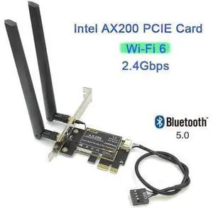 ax200 Bluetooth 5.0 dual band 2.4Gps 6th generation ax technology MU-MIMO Desktop PCIE 1X wifi card for Intel AX200NGW ax200 Bluetooth 5.0 dual band 2.4Gps 6th generation ax technology MU-MIMO Desktop PCIE 1X wifi card for Intel AX200NGW