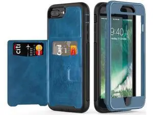 iPhone 6 7 8 Plus Case Werleo Full-Body Heavy Duty Protection Case with a Dual Layer Wallet designlot & Kickstand for iPhone 6 7 8 Plus 5.5 inch PC TPU and PU Leather 3 Layer Hybrid Case Blue iPhone 6 7 8 Plus Case Werleo Full-Body Heavy Duty Protection Case with a Dual Layer Wallet designlot & Kickstand for iPhone 6 7 8 Plus 5.5 inch PC TPU and PU Leather 3 Layer Hybrid Case Blue