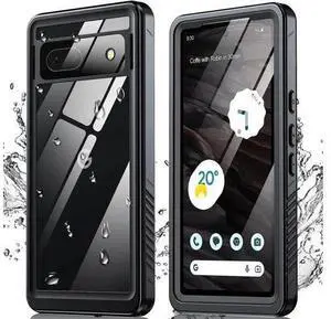 for Google Pixel 7A Case, Pixel 7A 5G Case IP68 Waterproof with Built-in Screen Protector, Full Body Sealed Heavy Duty Shockproof Dustproof Snowproof Clear Case for Pixel 7A 6.1" - Black for Google Pixel 7A Case, Pixel 7A 5G Case IP68 Waterproof with Built-in Screen Protector, Full Body Sealed Heavy Duty Shockproof Dustproof Snowproof Clear Case for Pixel 7A 6.1" - Black