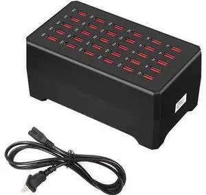 USB Charger Station, 30-Port USB 150W/30A Multiple USB Charging Station, Multi Ports USB Charger Station for Smartphones, Tablets, and Other USB Devices USB Charger Station, 30-Port USB 150W/30A Multiple USB Charging Station, Multi Ports USB Charger Station for Smartphones, Tablets, and Other USB Devices