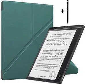 Slim Case for Kobo Elipsa 2E 10.3 inch 2023 - Premium Leather Case Protective Smart Folio Shell Cover with Pen Holder, Auto Wake/Sleep, Multi-Viewing Angles, Stylus Pen Dark Green Slim Case for Kobo Elipsa 2E 10.3 inch 2023 - Premium Leather Case Protective Smart Folio Shell Cover with Pen Holder, Auto Wake/Sleep, Multi-Viewing Angles, Stylus Pen Dark Green