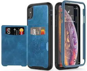 iPhone Xs Max Wallet Case, iPhone Xs Max 6.5'' 2018 Wallet Case with PU Leather Card Holder Slot Shockproof Protective Case for Apple iPhone Xs Max 6.5 inches 2018 Blue iPhone Xs Max Wallet Case, iPhone Xs Max 6.5'' 2018 Wallet Case with PU Leather Card Holder Slot Shockproof Protective Case for Apple iPhone Xs Max 6.5 inches 2018 Blue