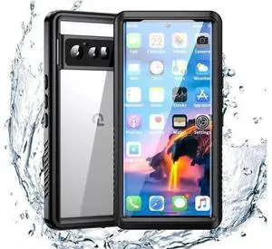 Google Pixel 6 Pro Case, Waterproof Shockproof Clear Protective Case with Built-in Screen Protector, Full Body Case Slim Cover for Pixel 6 Pro 6.71 Inches Google Pixel 6 Pro Case, Waterproof Shockproof Clear Protective Case with Built-in Screen Protector, Full Body Case Slim Cover for Pixel 6 Pro 6.71 Inches