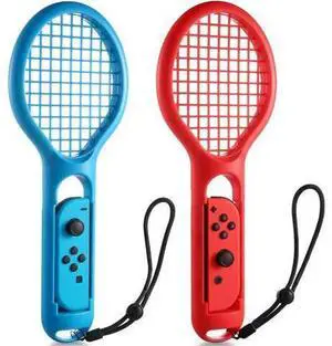 Tennis Racket for Nintendo Switch Werleo Twin Pack Tennis Racket for N-Switch Joy-Con Controllers for Mario Tennis Aces Game Blue & Red Tennis Racket for Nintendo Switch Werleo Twin Pack Tennis Racket for N-Switch Joy-Con Controllers for Mario Tennis Aces Game Blue & Red