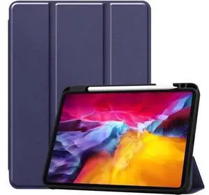 iPad Pro 11 inch Case 2022 2021 2020 2018 with Pencil Holder, Slim Lightweight Trifold Stand Cover with Soft TPU Back Cover - Auto Sleep / Wake+Pencil Charging - Smart Case Blue iPad Pro 11 inch Case 2022 2021 2020 2018 with Pencil Holder, Slim Lightweight Trifold Stand Cover with Soft TPU Back Cover - Auto Sleep / Wake+Pencil Charging - Smart Case Blue