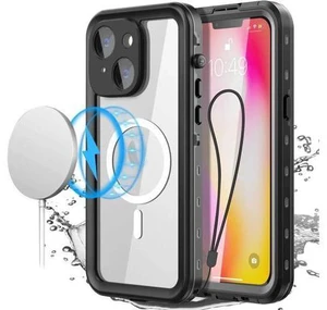 for iPhone 14 Plus Case Waterproof with Screen Protector, Compatible with Magsafe Magnetic Protective Phone Case, Water Proof Mag Safe Magnet Shockproof Cover Clear Back Cover for iPhone 14 Plus Case Waterproof with Screen Protector, Compatible with Magsafe Magnetic Protective Phone Case, Water Proof Mag Safe Magnet Shockproof Cover Clear Back Cover