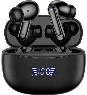 True Wireless Earbuds, Bluetooth 5.3 Headphones with Dual LED Power Display Charging Case IPX7 Waterproof, Bluetooh Earbuds with Dual Mic Call Noise Cancelling, Sports Earphones for iOS Andriod Phone True Wireless Earbuds, Bluetooth 5.3 Headphones with Dual LED Power Display Charging Case IPX7 Waterproof, Bluetooh Earbuds with Dual Mic Call Noise Cancelling, Sports Earphones for iOS Andriod Phone