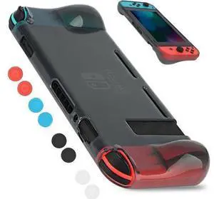 Protective Case Cover for Nintendo Switch Comfortable Soft TPU Grip Case and Ergonomic Anti-Scratch Shock-Absorption Cover for Nintendo Switch 2017 with 8 Thumb Grips Caps Protective Case Cover for Nintendo Switch Comfortable Soft TPU Grip Case and Ergonomic Anti-Scratch Shock-Absorption Cover for Nintendo Switch 2017 with 8 Thumb Grips Caps