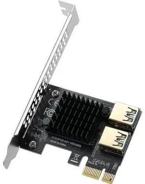 Aomoproing PCI-E 1 to 2 PCI-Express 16X Slots Riser Card - Higher Stability USB 3.0 Adapter Multiplier Card for Bitcoin Mining Compatible with Windows Linux Mac(No USB Cables) Aomoproing PCI-E 1 to 2 PCI-Express 16X Slots Riser Card - Higher Stability USB 3.0 Adapter Multiplier Card for Bitcoin Mining Compatible with Windows Linux Mac(No USB Cables)
