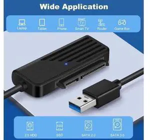 Aomoproing SATA to USB 3.0 Adapter Up To 6 Gbps USB A/C to SATA Cable for 2.5" SATA III HDD SSD External Hard Drive Reader adaptador(USB 3.0 20cm) Aomoproing SATA to USB 3.0 Adapter Up To 6 Gbps USB A/C to SATA Cable for 2.5" SATA III HDD SSD External Hard Drive Reader adaptador(USB 3.0 20cm)