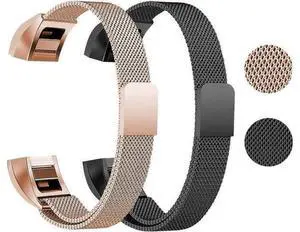 2PCS Stainless Steel Replacement Bands Strap Compatible with Fitbit Alta and Fitbit Alta HR 2PCS Stainless Steel Replacement Bands Strap Compatible with Fitbit Alta and Fitbit Alta HR