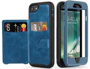 iPhone 6 7 8 Case Werleo Full-Body Heavy Duty Protection Case with a Dual Layer Wallet designlot & Kickstand for iPhone 6 7 8 4.7 Inch PC TPU and PU Leather 3 Layer Hybrid Blue iPhone 6 7 8 Case Werleo Full-Body Heavy Duty Protection Case with a Dual Layer Wallet designlot & Kickstand for iPhone 6 7 8 4.7 Inch PC TPU and PU Leather 3 Layer Hybrid Blue