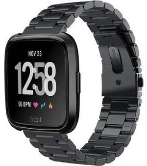 Werleo Metal Band Compatible with Fitbit Versa Bands Men Black Solid Stainless Steel Versa Special Edition Strap Business Bracelet for Fitbit Versa / Special Edition / Lite Edition Smartwatch Werleo Metal Band Compatible with Fitbit Versa Bands Men Black Solid Stainless Steel Versa Special Edition Strap Business Bracelet for Fitbit Versa / Special Edition / Lite Edition Smartwatch