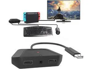 Keyboard and Mouse Adapter with 3.5mm Audio Jack Compatible with Nintendo Switch, Xbox One, PS4, PS3. Perfect for Games Like FPS, TPS, RPG and RTS Keyboard and Mouse Adapter with 3.5mm Audio Jack Compatible with Nintendo Switch, Xbox One, PS4, PS3. Perfect for Games Like FPS, TPS, RPG and RTS