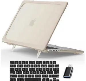 Compatible with MacBook Air 15 inch Case 2023 Release A2941 M2 Chip with Liquid Retina Display Touch ID, Heavy Duty Rugged Hard Shell Shockproof Cover with Keyboard Skin, Type C Adapter Khaki Compatible with MacBook Air 15 inch Case 2023 Release A2941 M2 Chip with Liquid Retina Display Touch ID, Heavy Duty Rugged Hard Shell Shockproof Cover with Keyboard Skin, Type C Adapter Khaki