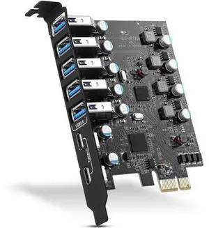 AomoproingPCI-E to USB 3.0 7-Port(2X USB-C - 5X Type-A) Expansion Card,PCI Express USB Add in Card, Internal USB3 Hub Converter for Desktop PC Adapter Support Windows 10/8/7/XP and MAC OS 10.8.2 Above AomoproingPCI-E to USB 3.0 7-Port(2X USB-C - 5X Type-A) Expansion Card,PCI Express USB Add in Card, Internal USB3 Hub Converter for Desktop PC Adapter Support Windows 10/8/7/XP and MAC OS 10.8.2 Above