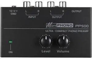Pp500 Ultra-Compact Phono Preamp Preamplifier with Level & Volume Controls Rca Input & Output 1/4 Inch Trs Output Interfaces Pp500 Ultra-Compact Phono Preamp Preamplifier with Level & Volume Controls Rca Input & Output 1/4 Inch Trs Output Interfaces