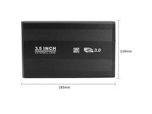3.5 inch Hard Disk Case SATA To USB3.0 Aluminum Alloy HDD Case External Hard Drive Enclosure With USB Cable For Computer Laptop(B) 3.5 inch Hard Disk Case SATA To USB3.0 Aluminum Alloy HDD Case External Hard Drive Enclosure With USB Cable For Computer Laptop(B)