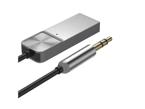 AUX Bluetooth-compatible Adapter Car 3.5mm Jack Dongle Cable Handfree Car Kit Audio Transmitter Auto BT5.0 Receiver(Silver Grey) AUX Bluetooth-compatible Adapter Car 3.5mm Jack Dongle Cable Handfree Car Kit Audio Transmitter Auto BT5.0 Receiver(Silver Grey)