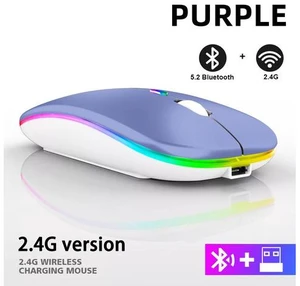 Rechargeable Bluetooth Wireless Mouse with 2.4GHz USB RGB 1600DPI Mouse for Computer Laptop Tablet PC Macbook Gaming Mouse Gamer(Dual Mode Wireless) Rechargeable Bluetooth Wireless Mouse with 2.4GHz USB RGB 1600DPI Mouse for Computer Laptop Tablet PC Macbook Gaming Mouse Gamer(Dual Mode Wireless)