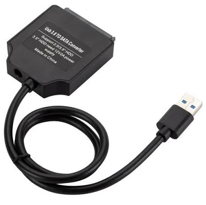 22 Pin SATA III to USB Cable USB 3.0 to SATA Adapter Cable Connector for 2.5 3.5 Inch External HDD SSD for PC Computer 22 Pin SATA III to USB Cable USB 3.0 to SATA Adapter Cable Connector for 2.5 3.5 Inch External HDD SSD for PC Computer