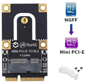 NGFF M.2 Key To Mini PCI-E PCI Express Converter Adapter F-C25NG For I-ntel 9260 8265 7260 AC NGFF Wifi Bluetooth Wireless Card(Only adapter) NGFF M.2 Key To Mini PCI-E PCI Express Converter Adapter F-C25NG For I-ntel 9260 8265 7260 AC NGFF Wifi Bluetooth Wireless Card(Only adapter)