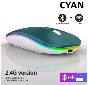 Rechargeable Bluetooth Wireless Mouse with 2.4GHz USB RGB 1600DPI Mouse for Computer Laptop Tablet PC Macbook Gaming Mouse Gamer(Dual Mode Wireless) Rechargeable Bluetooth Wireless Mouse with 2.4GHz USB RGB 1600DPI Mouse for Computer Laptop Tablet PC Macbook Gaming Mouse Gamer(Dual Mode Wireless)