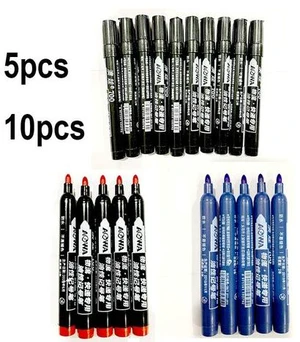 5/10 pcs Permanent Paint Marker Pen Oily Waterproof Black Pen for Tyre Markers Quick Drying Signature Pen Stationery Supplies(black 10pcs) 5/10 pcs Permanent Paint Marker Pen Oily Waterproof Black Pen for Tyre Markers Quick Drying Signature Pen Stationery Supplies(black 10pcs)
