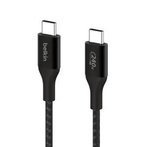 BoostCharge USB C to USB C Cable - Fast-Charging Power Cable with Braided Nylon Cord, Anodized Aluminum Head - 240W Power Delivery - Universal Compatibility - 3.3 or 6.6ft Length BoostCharge USB C to USB C Cable - Fast-Charging Power Cable with Braided Nylon Cord, Anodized Aluminum Head - 240W Power Delivery - Universal Compatibility - 3.3 or 6.6ft Length