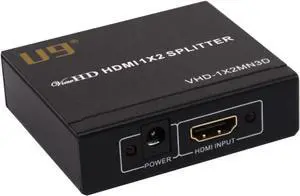 2 Port 1x2 Powered HDMI 1 in 2 Out Mini Splitter for 1080P & 3D | Model: VHD-1X2MN3D 2 Port 1x2 Powered HDMI 1 in 2 Out Mini Splitter for 1080P & 3D | Model: VHD-1X2MN3D