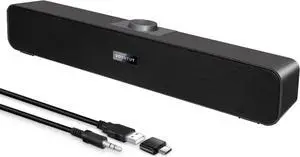 VOTNTUT Computer Speakers,Wired USB Desktop Speaker,Stereo USB Powered Mini Sound Bar Speaker for PC Tablets Desktop Laptop MP3 Mac Air/Pro((USB-C to USB Adapter Included) VOTNTUT Computer Speakers,Wired USB Desktop Speaker,Stereo USB Powered Mini Sound Bar Speaker for PC Tablets Desktop Laptop MP3 Mac Air/Pro((USB-C to USB Adapter Included)