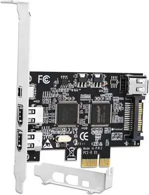 FebSmart 4 Ports PCIE Firewire 400 1394A Expansion Card, Texas Instruments TI TSB43AB23, Plug and Play on Windows and MAC Desktop PCs, 3X 6Pin and 1X 4Pin 1394A Ports, 400Mbps Max Speed (FS-FW400 FebSmart 4 Ports PCIE Firewire 400 1394A Expansion Card, Texas Instruments TI TSB43AB23, Plug and Play on Windows and MAC Desktop PCs, 3X 6Pin and 1X 4Pin 1394A Ports, 400Mbps Max Speed (FS-FW400