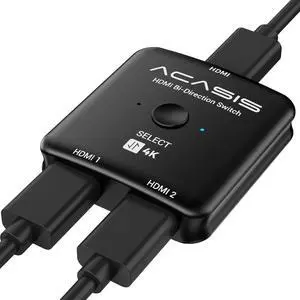 HDMI Switch Splitter 4K@60hz, Bidirectional HDMI 2.0 Switcher 2 in 1 Out, HDMI Splitter 1 in 2 Out, Support 4K 3D HDR for Xbox PS5/4/3 Blu-Ray Player Fire Stick Roku HDTV HDMI Switch Splitter 4K@60hz, Bidirectional HDMI 2.0 Switcher 2 in 1 Out, HDMI Splitter 1 in 2 Out, Support 4K 3D HDR for Xbox PS5/4/3 Blu-Ray Player Fire Stick Roku HDTV