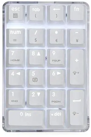 Qisan Mechanical Numeric Keypad GATERON Blue Switch Wired Crystal Case White Backlit Gaming Keypad 21 Keys Mini Numpad Portable Mechanical Numpad Extended | Laptop Accessories | keypad for Computer Qisan Mechanical Numeric Keypad GATERON Blue Switch Wired Crystal Case White Backlit Gaming Keypad 21 Keys Mini Numpad Portable Mechanical Numpad Extended | Laptop Accessories | keypad for Computer