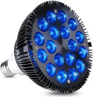 HIGROW LED Aquarium Light Blub, Wolezek 36W LED Plant Grow Light Bulb with 18x2W 450-460nm Blue LEDs for Indoor Plants Veg and Aquarium Plants Growing HIGROW LED Aquarium Light Blub, Wolezek 36W LED Plant Grow Light Bulb with 18x2W 450-460nm Blue LEDs for Indoor Plants Veg and Aquarium Plants Growing