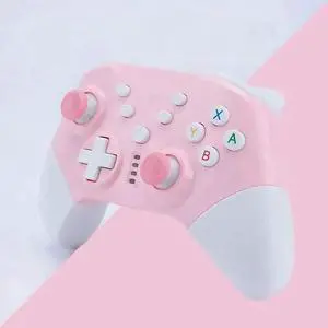 NS20 switch pro handle Pink and yellow combination with vibration to wake up switch host Support PC PC handle with 2.4G receiver NS20 switch pro handle Pink and yellow combination with vibration to wake up switch host Support PC PC handle with 2.4G receiver