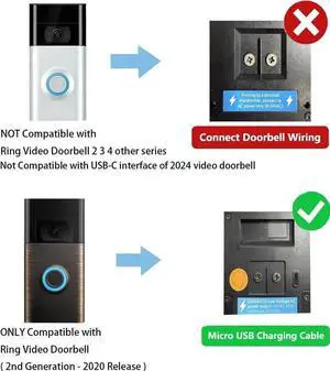 Solar Charger for Video Doorbell (2nd Generation - 2020 Release) Black Solar Charger for Video Doorbell (2nd Generation - 2020 Release) Black