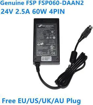 FSP FSP060-DAAN2 24V 2.5A 60W AC Adapter Charger For FSP H00000901 HU10142-16137 4Pin Laptop Power Supply Adapter FSP FSP060-DAAN2 24V 2.5A 60W AC Adapter Charger For FSP H00000901 HU10142-16137 4Pin Laptop Power Supply Adapter