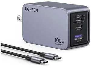 UGREEN Nexode Pro 100W 3-Port USB GaN Wall Charger UGREEN Nexode Pro 100W 3-Port USB GaN Wall Charger
