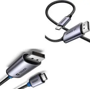 UGREEN USB C to DisplayPort 1.4 Cable 8K@60Hz 4K@240Hz Thunderbolt 4/3 to DP Cord Bundle with Bidirectional USB C to DisplayPort 1.4 Cable UGREEN USB C to DisplayPort 1.4 Cable 8K@60Hz 4K@240Hz Thunderbolt 4/3 to DP Cord Bundle with Bidirectional USB C to DisplayPort 1.4 Cable