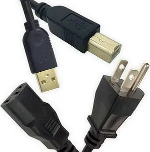15Ft Long USB Printer Cable AC Power Cord Compatible with for Brother MFC-7860DW MFC-9970CDW MFC-9130CW MFC-9340CDW MFC-L5700DW 15Ft Long USB Printer Cable AC Power Cord Compatible with for Brother MFC-7860DW MFC-9970CDW MFC-9130CW MFC-9340CDW MFC-L5700DW