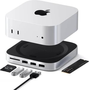 Satechi Mac mini M6, M5 Pro, M4 Hub & Stand with NVMe SSD Enclosure, Silver
2 USB-A ports up to 10 Gbps, USB-A data port, SD card reader, optimized self-cooling Satechi Mac mini M6, M5 Pro, M4 Hub & Stand with NVMe SSD Enclosure, Silver
2 USB-A ports up to 10 Gbps, USB-A data port, SD card reader, optimized self-cooling