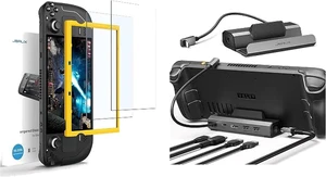 2-Pack Screen Protectors+Docking Station Compatible with Steam Deck 2-Pack Screen Protectors+Docking Station Compatible with Steam Deck